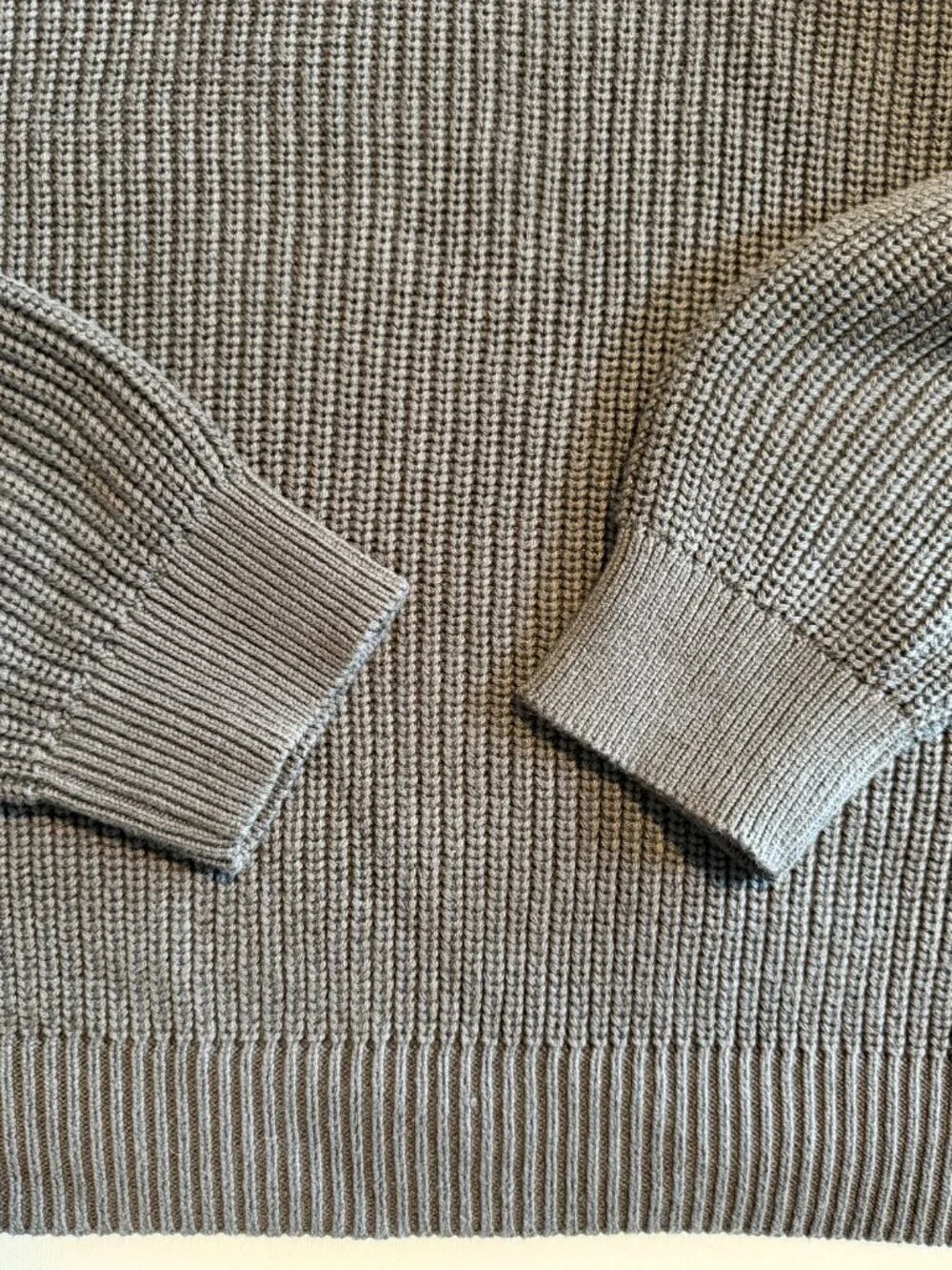 OLD NAVY Cotton Knit Sweater Zip Charcoal Gray XL